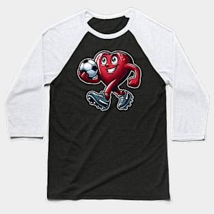 Valentine's Day Heart Soccer Team Player Baseball T-Shirt